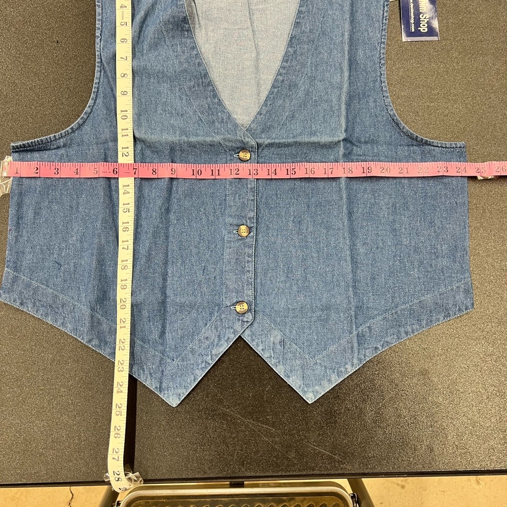 Blue Denim Button-Up Vest